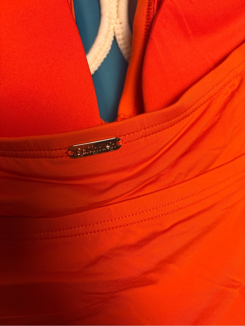Calvin Klein Bright Orange Women's Tankini Top with shorts bottoms NWT LARGE 🔥 - Picture 11 of 16